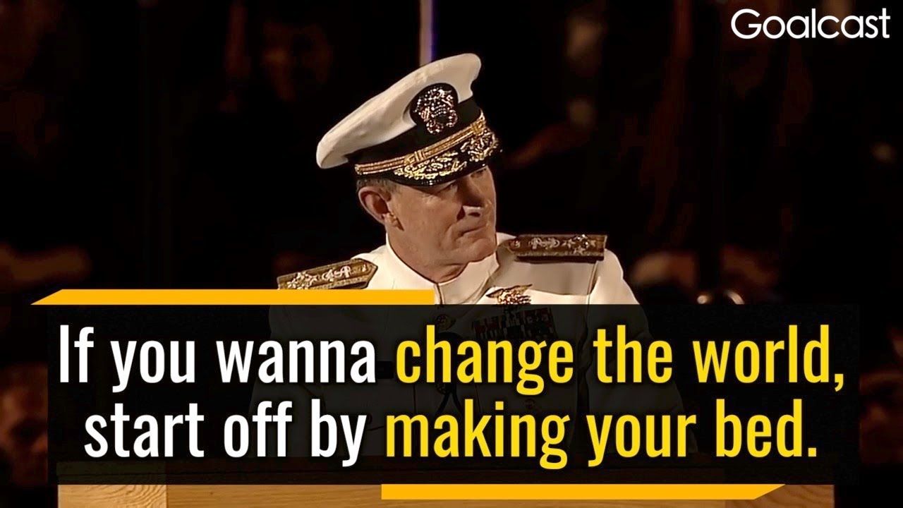 You Want To Improve Your Life? Make Your Bed…Advice from Admiral McRaven